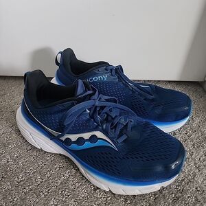 Saucony Guide 17 Running Shoes Mens Size 10 W Navy Cobalt Stability Sneakers